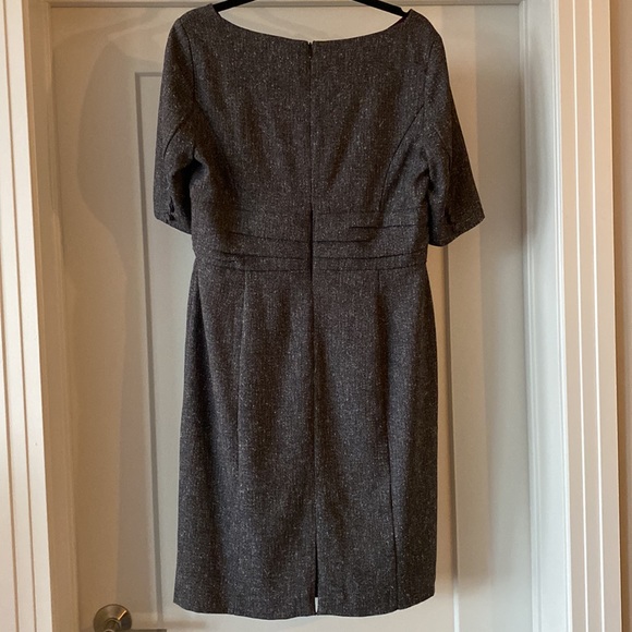 WHBM Asymmetrical Gray Tweed Sheath Dress - Picture 5 of 9
